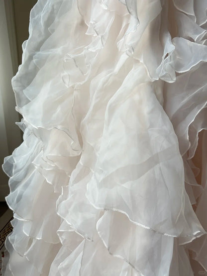 A Line Light Pink Strapless Prom Party Dresses Unique Long Evening Dress Vintage Princess Dress   cg25989