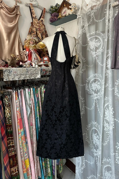 Black Midi Party Dress Evening Dress Prom Dresses     cg25686