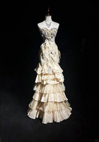 Elegant Vintage Evening Dresses, Sleeveless Party Prom Dress    cg25466
