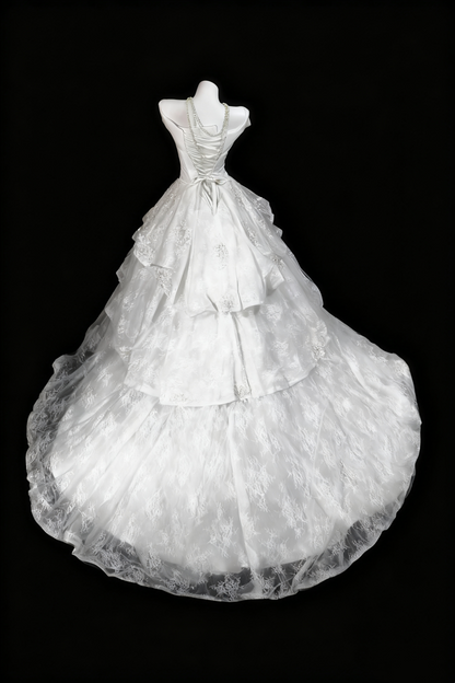 formaldressy-White, Gorgeous, And Exquisite Lace Long Wedding Dress gh6281