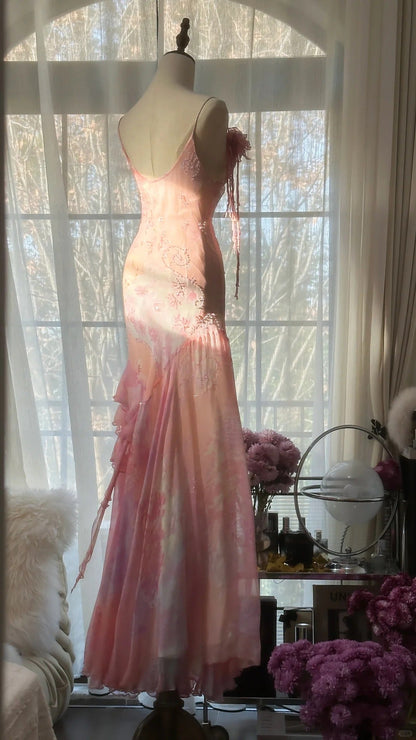 Mermaid Vintage Evening Dresses, Sleeveless Long Party Gowns  cg25509
