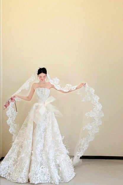 formaldressy- Exquisite Lace Long Wedding Dress gh5964