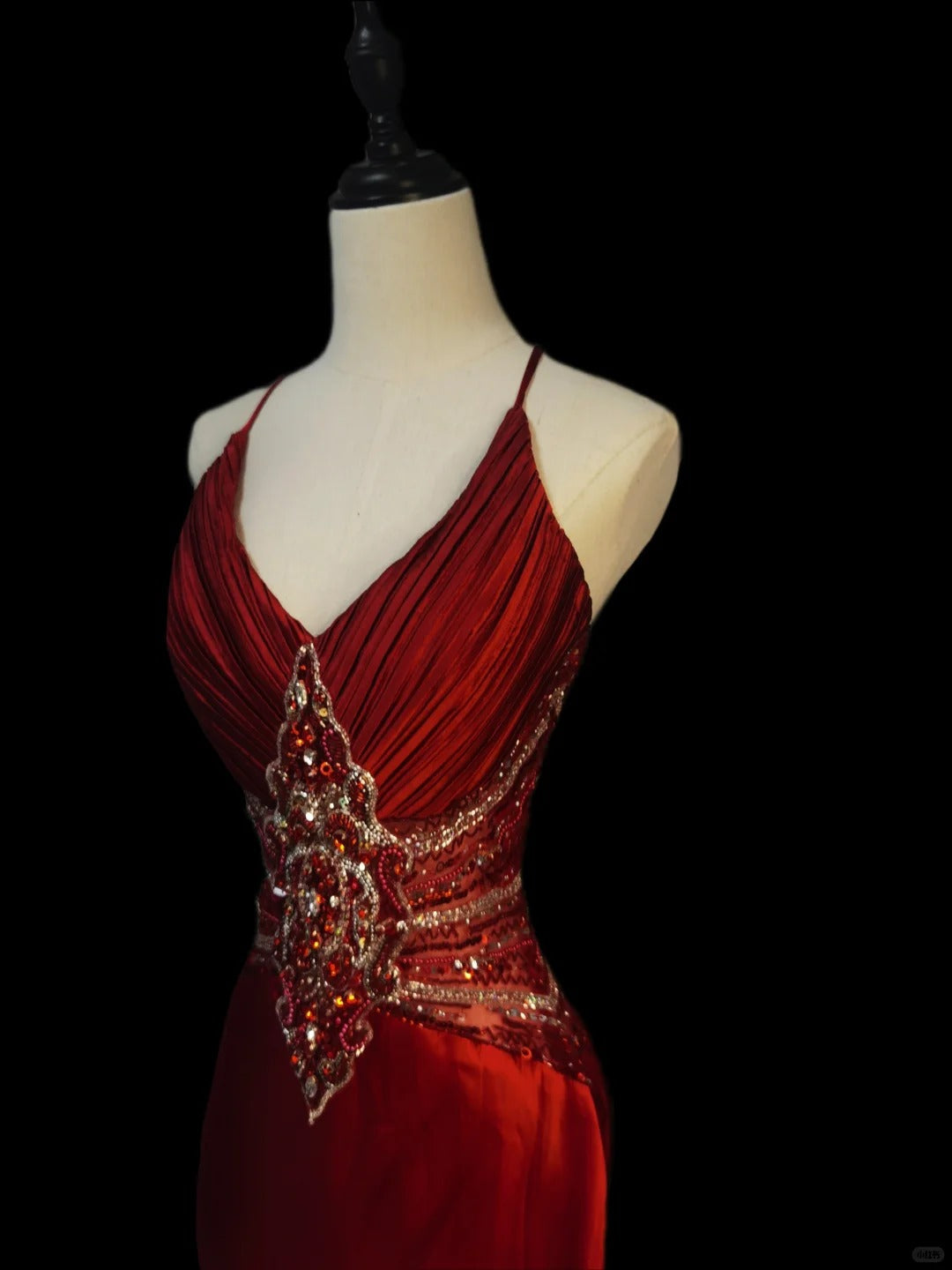 Red Mermaid Long Prom Party Dresses Unique Evening Dress   cg26062
