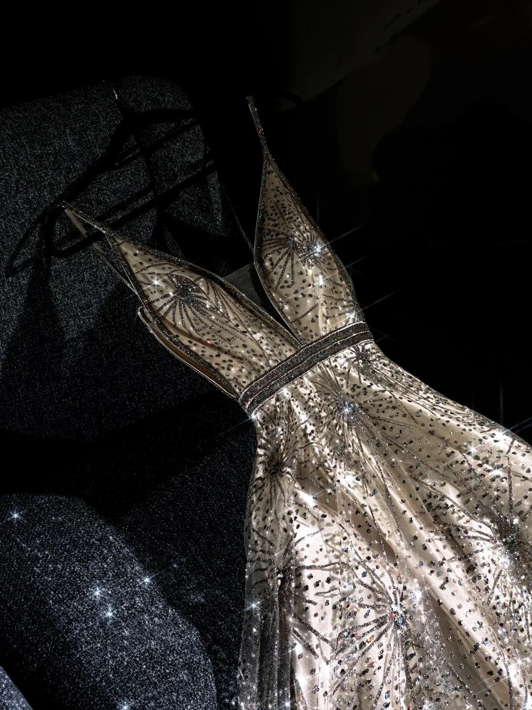 formaldressy--Gold gorgeous exquisite beaded long elegant tulle prom dress ball gown gh5695