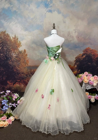 A Line Strapless Ball Gown Quinceanera Dress Unique Evening Dress    cg25561