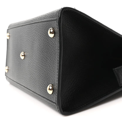 Dollar Calfskin Medium Soho Top Handle Satchel Black