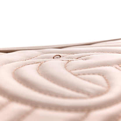 Calfskin Matelasse Small GG Marmont Chain Shoulder Bag Porcelain Rose