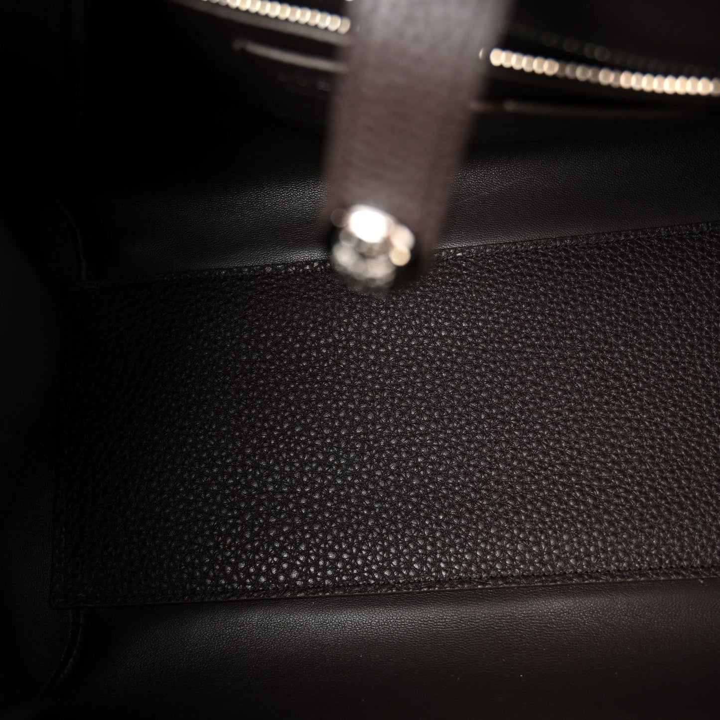 Grained Calfskin Medium Madrid Bag  Dark Ebony