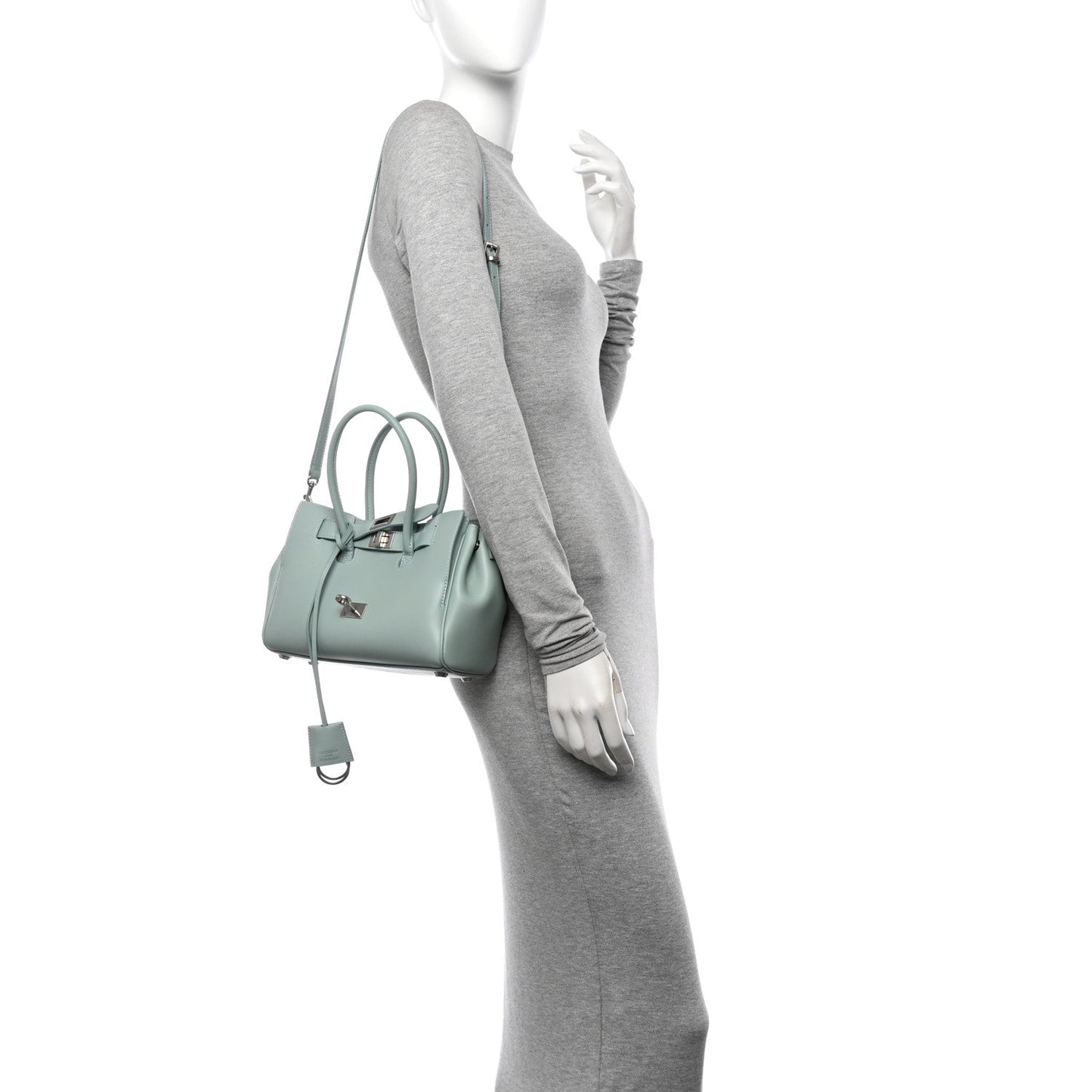 Smooth Calfskin Mini Bel Air Carry All Bag Mineral Green