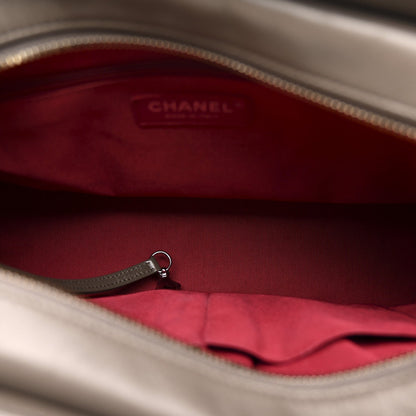 Aged Calfskin Quilted Medium Gabrielle Hobo Grey