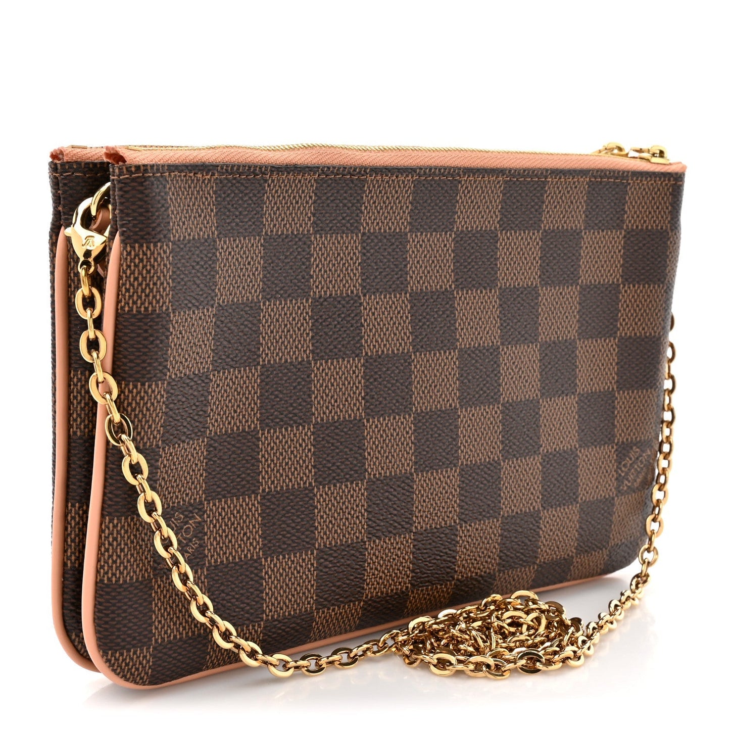 Damier Ebene Double Zip Pochette