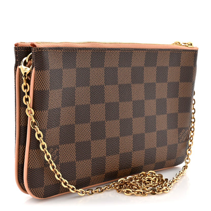 Damier Ebene Double Zip Pochette