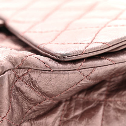 Metallic Aged Calfskin Quilted 2.55 Reissue 226 Flap Rose Fonce