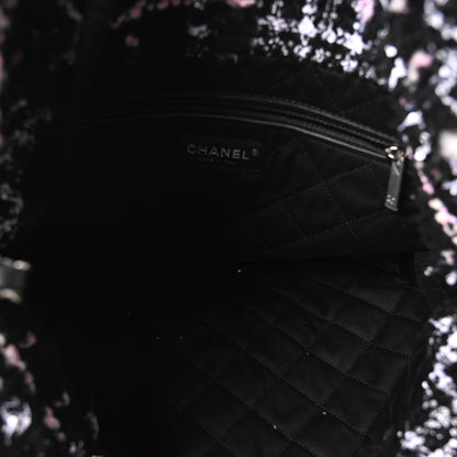 Tweed Patchwork Quilted Small Chanel 22 Black Pink White