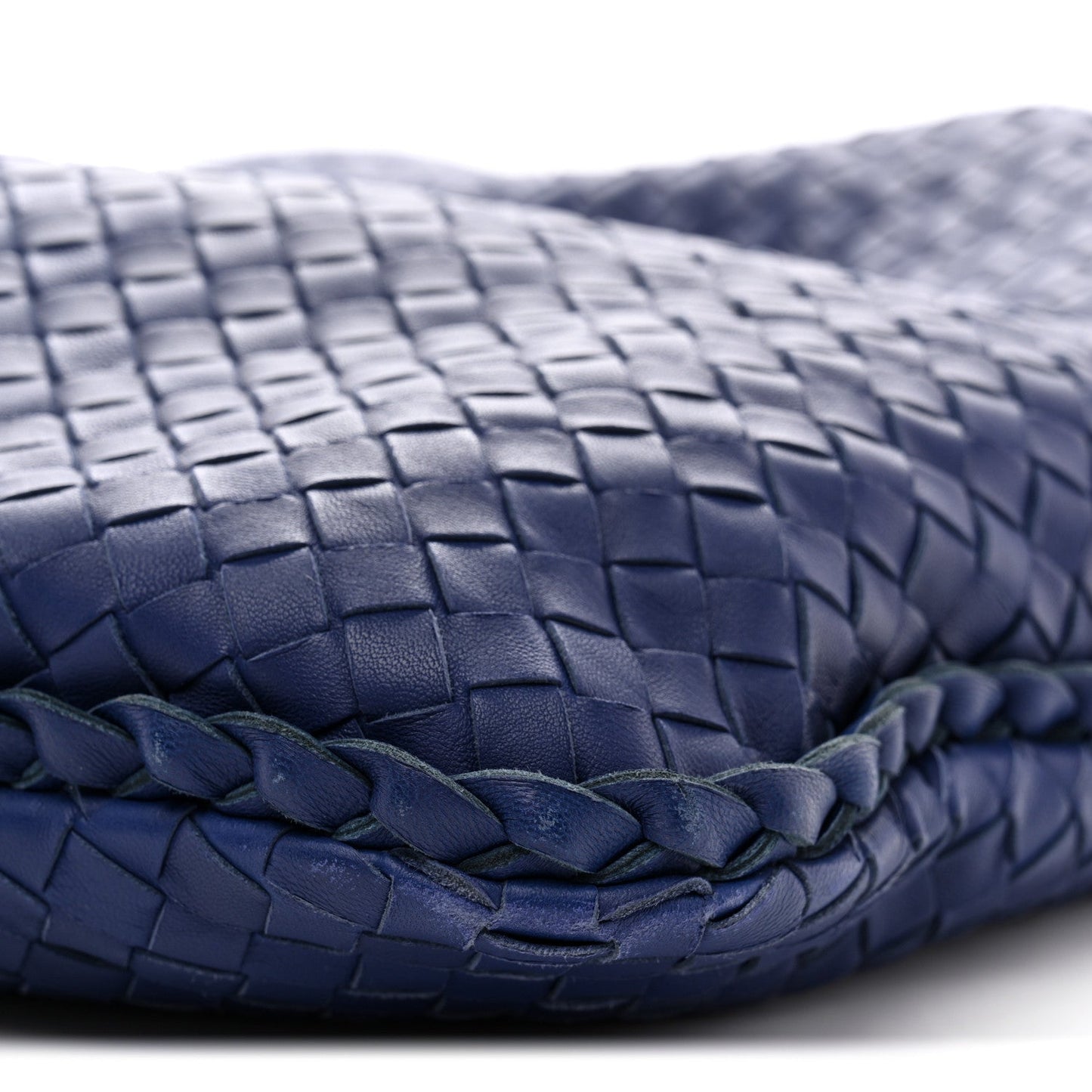 Nappa Intrecciato Maxi Veneta Hobo Baltic Blue