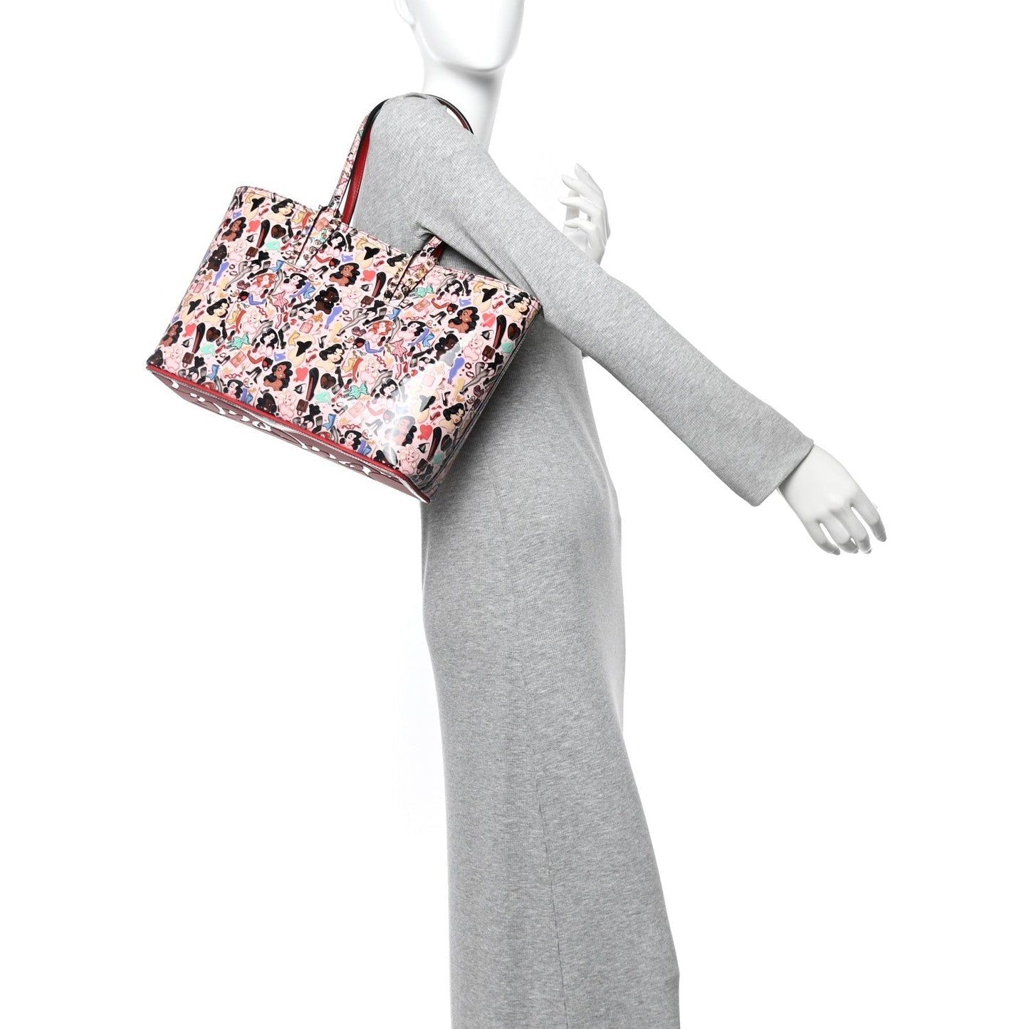 Patent Calfskin Small Dita Cabata Tote Red