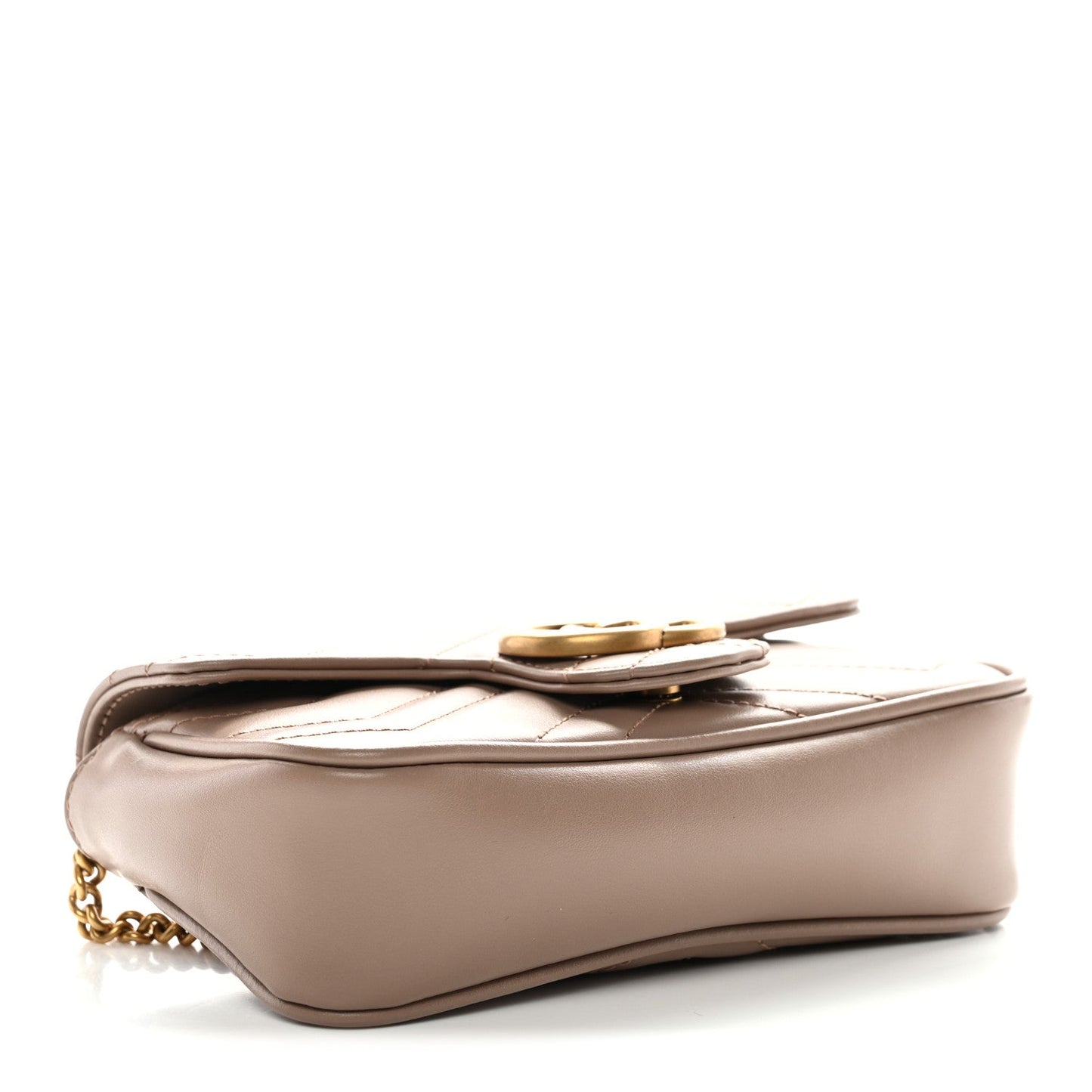 Calfskin Matelasse Super Mini GG Marmont Shoulder Bag Porcelain Rose