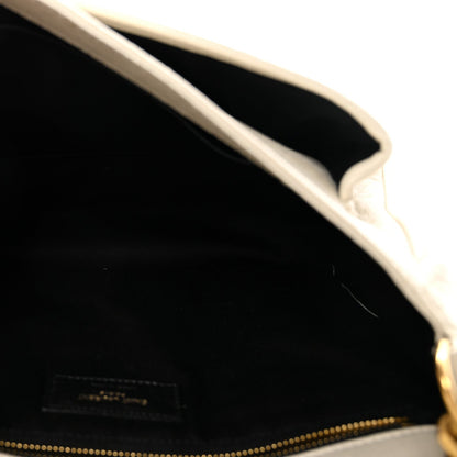 Grained Lambskin Monogram Medium Niki Chain Satchel Crema Soft