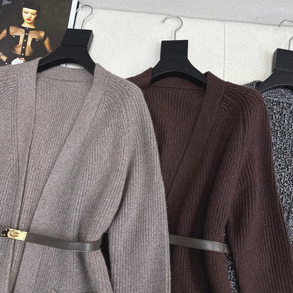 HERMES 25S LONG KNITTED CARDIGAN 082