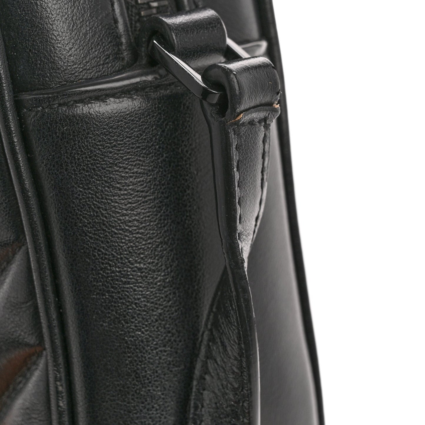 Calfskin Matelasse Monogram Monochrome Lou Camera Bag Black