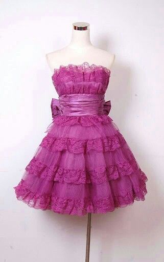 formaldressy-Purple and pink short multi-layered tulle princess sweet homecoming dress gh5770