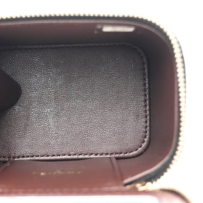Lambskin Quilted Mini Vanity Case With Chain Black