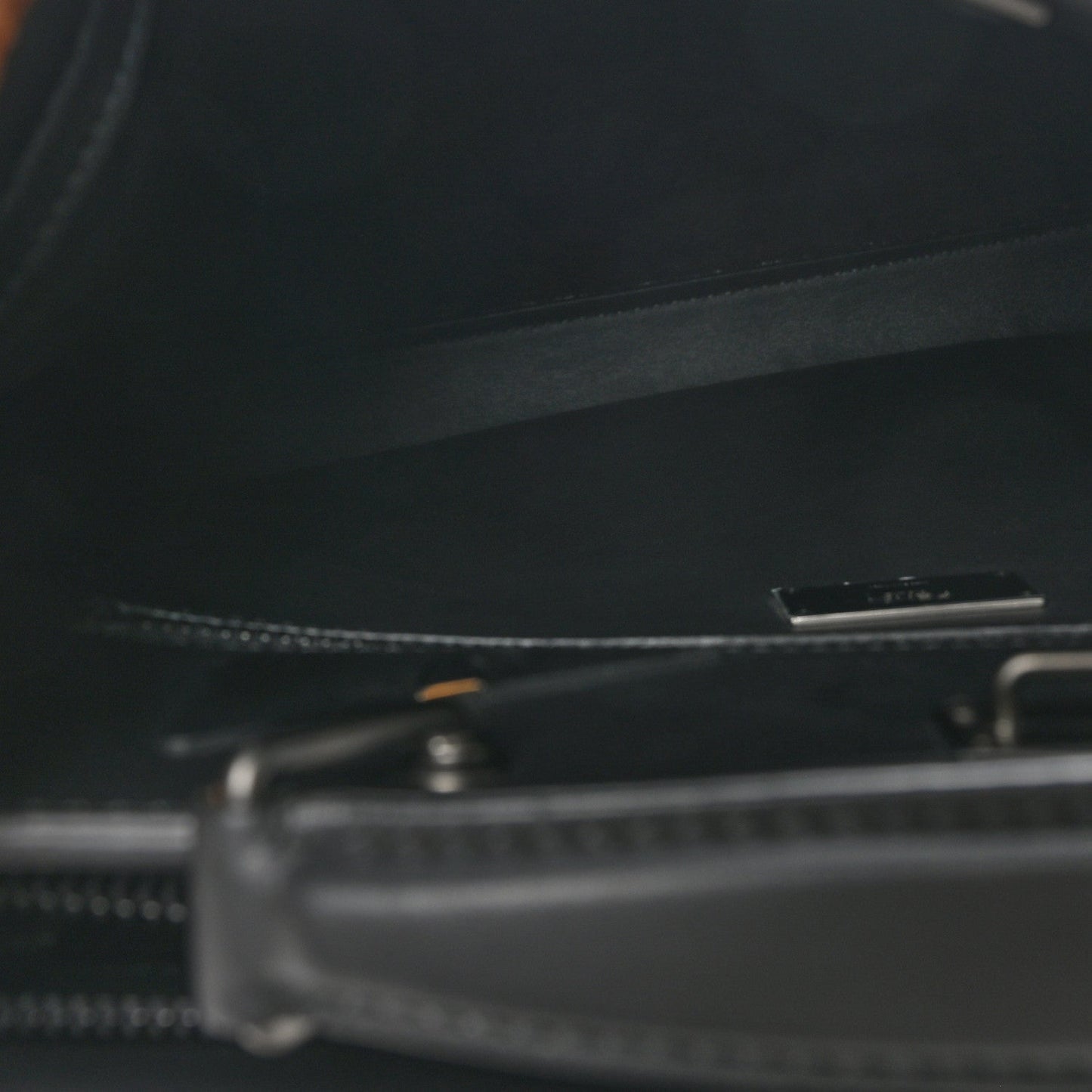 Vitello Grace Opaco Metal Monster Eyes Large Peekaboo Iconic Fit Satchel Black