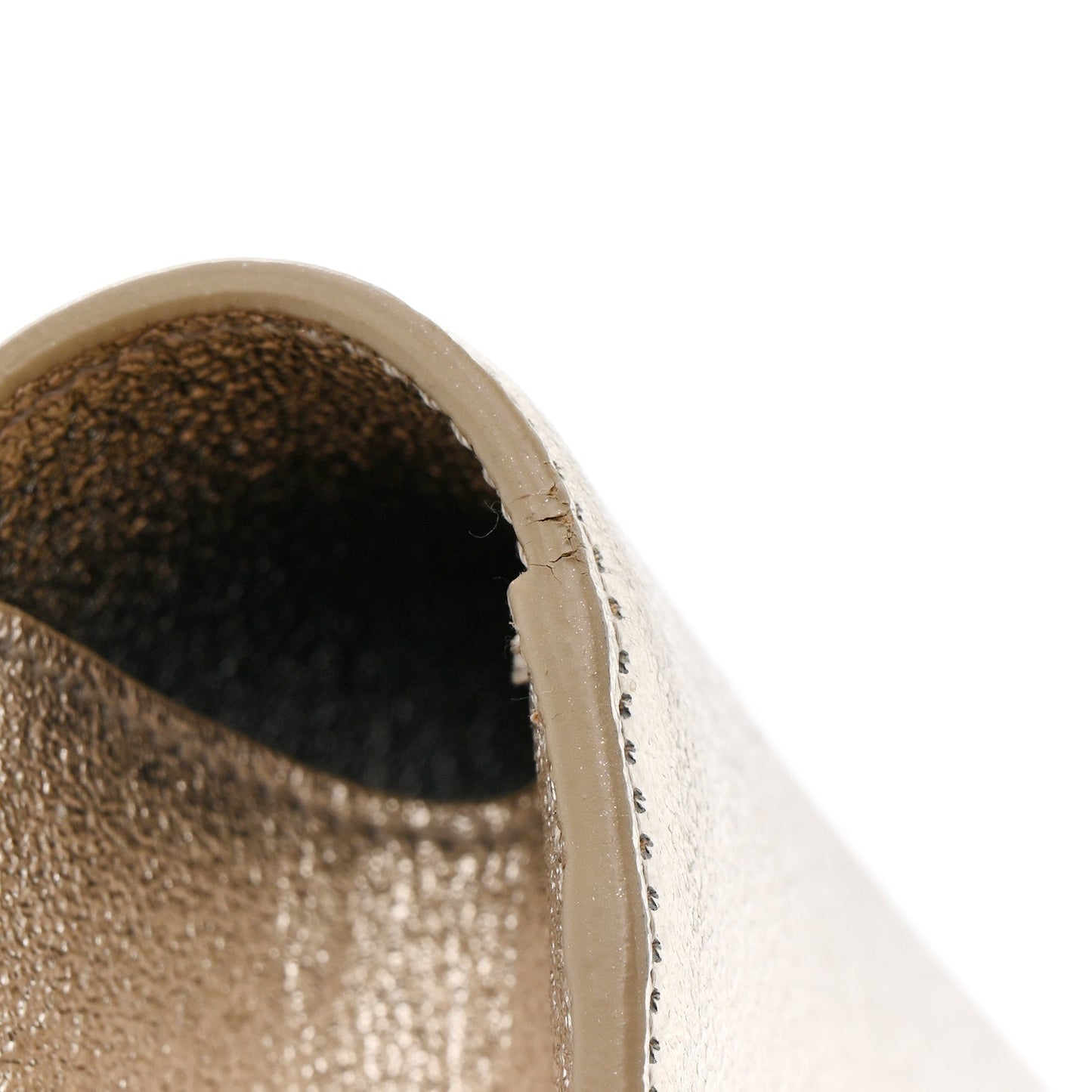 Metallic Textured Calfskin Classic Monogram Cassandre Clutch Pale Gold