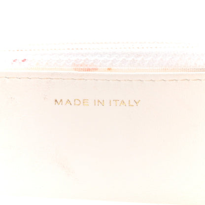 Shiny Crumpled Calfskin Quilted Chanel 19 Wallet On Chain WOC White
