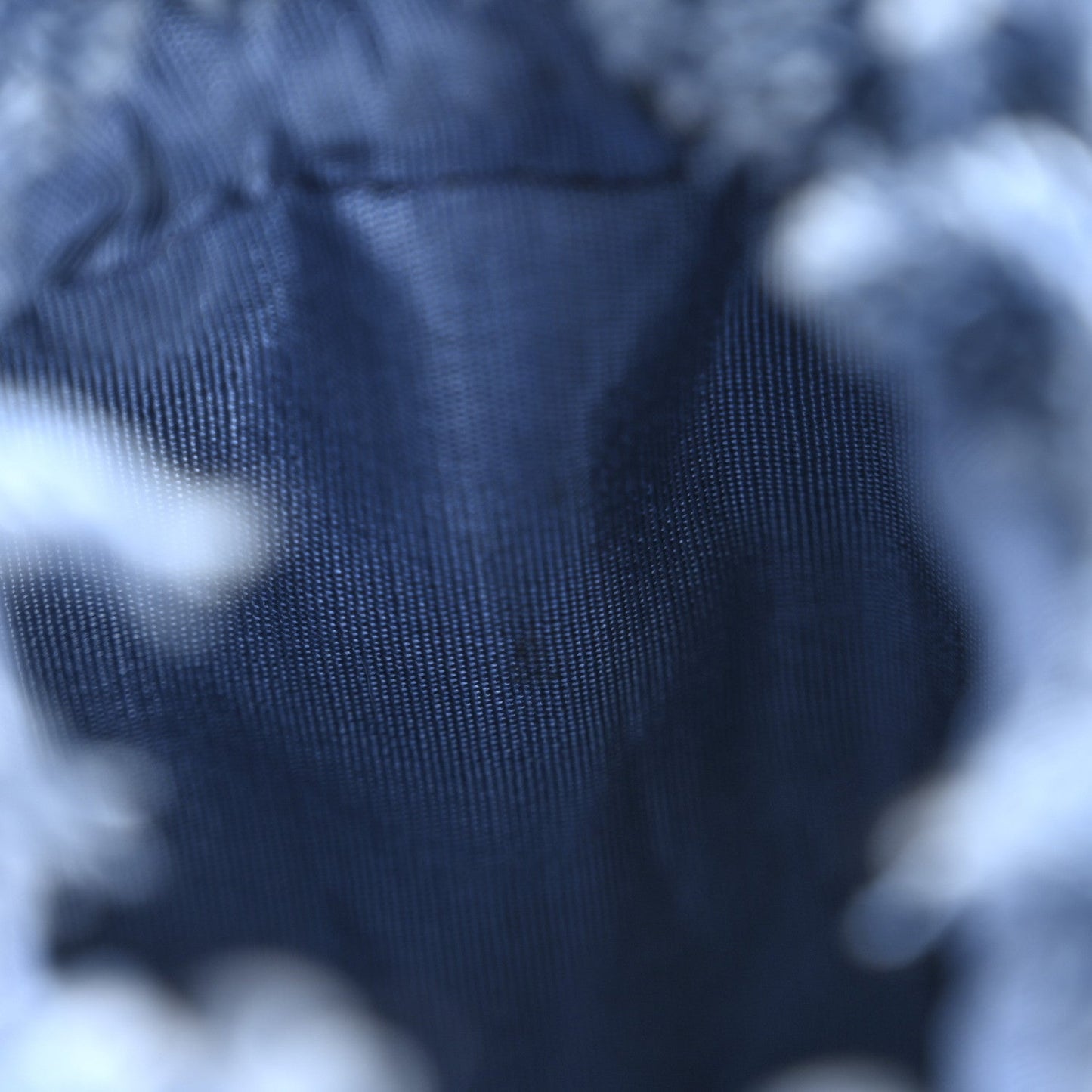 Denim Quilted Mood Mini Bucket With Chain Blue Multicolor