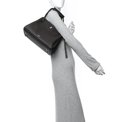 Grained Calfskin Medium Madrid Bag  Dark Ebony