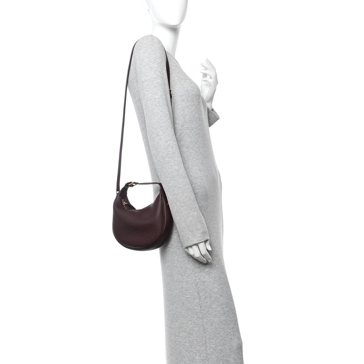 Supple Grained Calfskin Teen Lulu Shoulder Bag Deep Burgundy