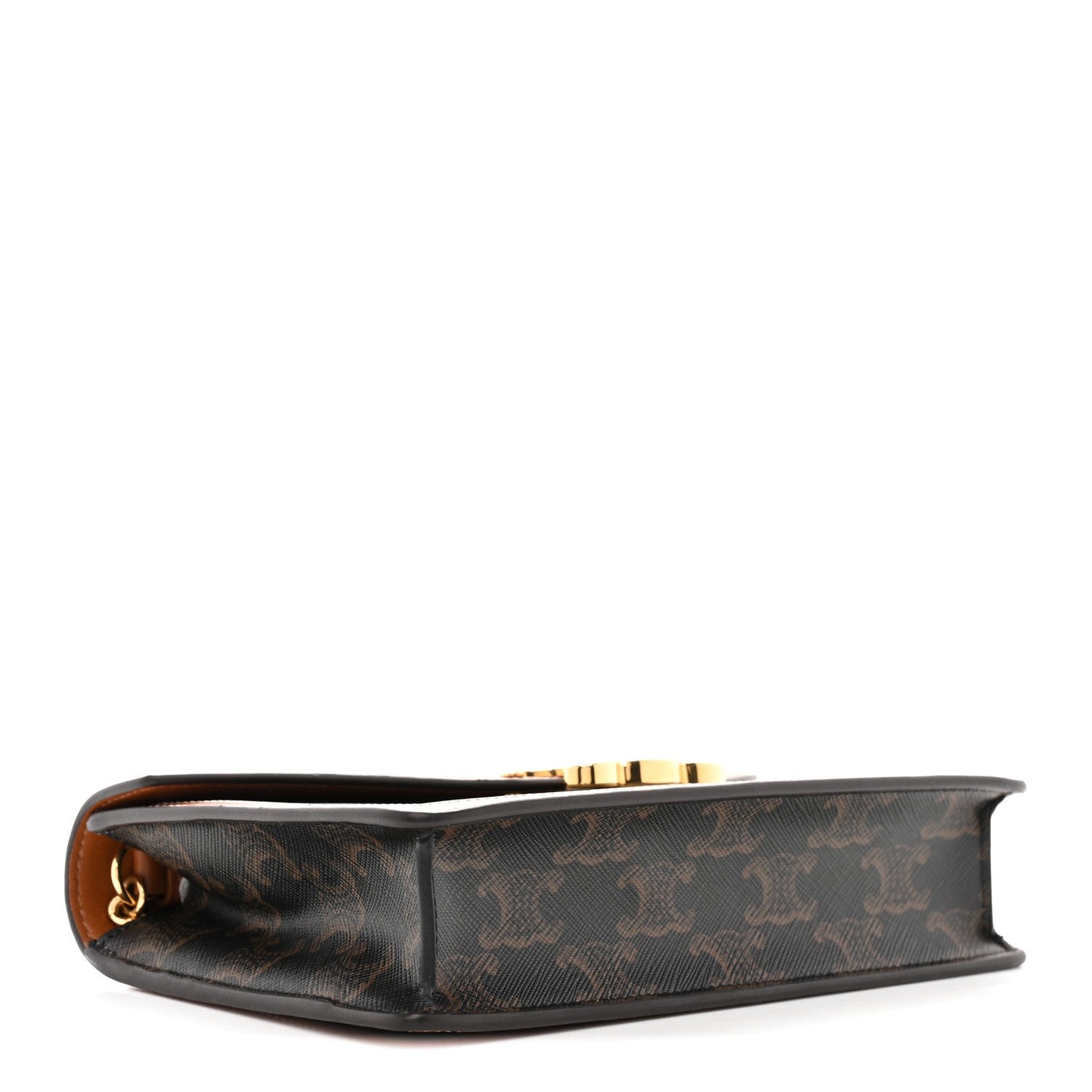 Triomphe Canvas Calfskin Margo Wallet on Chain Tan