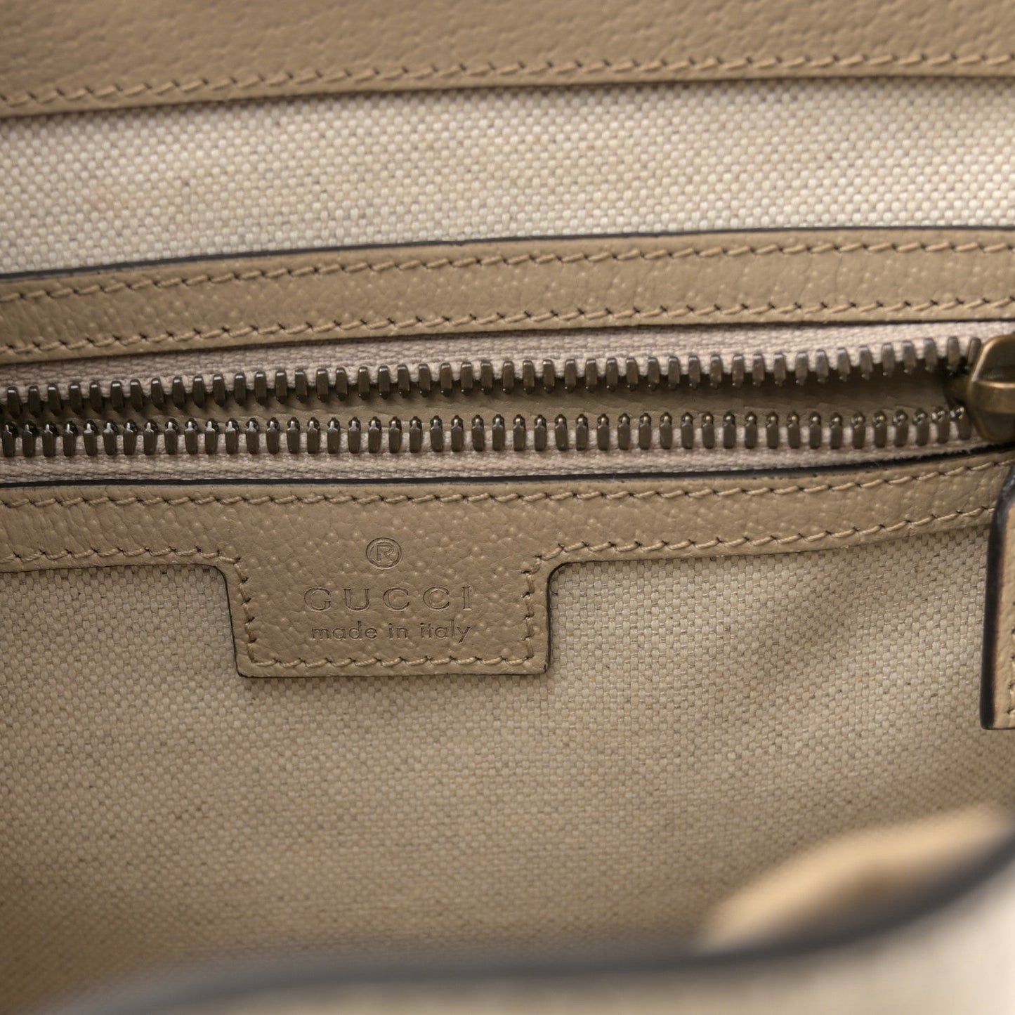 GG Supreme Monogram Azalea Calfskin Retro Interlocking G Buckle Backpack Beige Mystic White