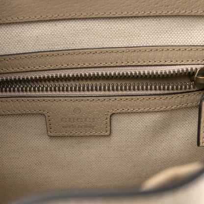 GG Supreme Monogram Azalea Calfskin Retro Interlocking G Buckle Backpack Beige Mystic White