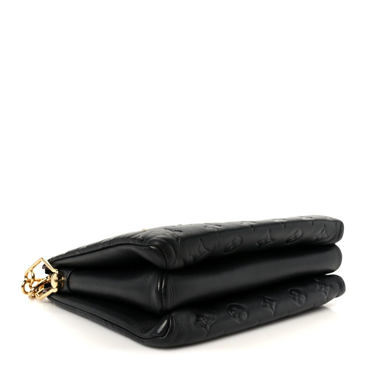 Lambskin Embossed Monogram Coussin PM Black
