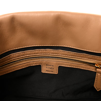 Nappa FF 1974 Embossed Baguette Miele Scuro