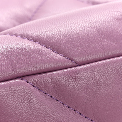 Goatskin Quilted Medium Chanel 19 Flap Purple