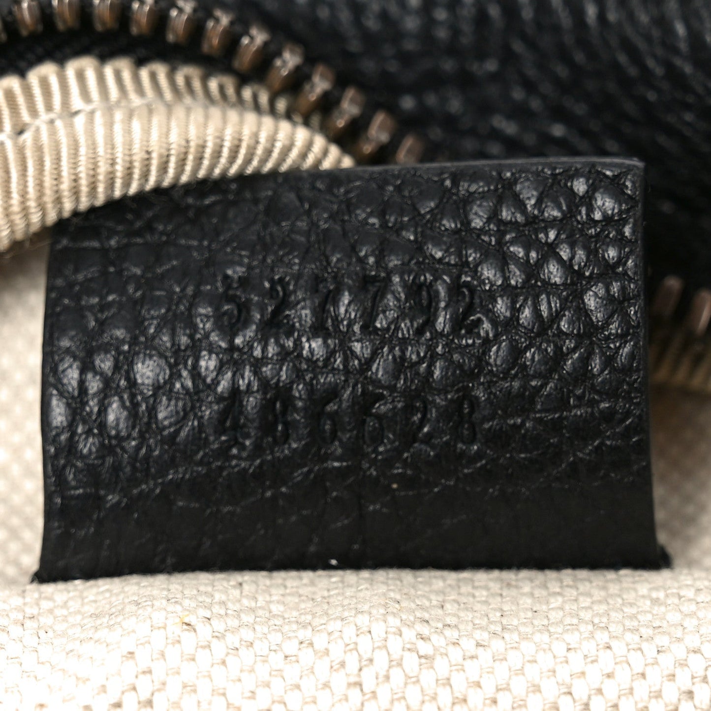 Grained Calfskin Small Logo Belt Bag Black