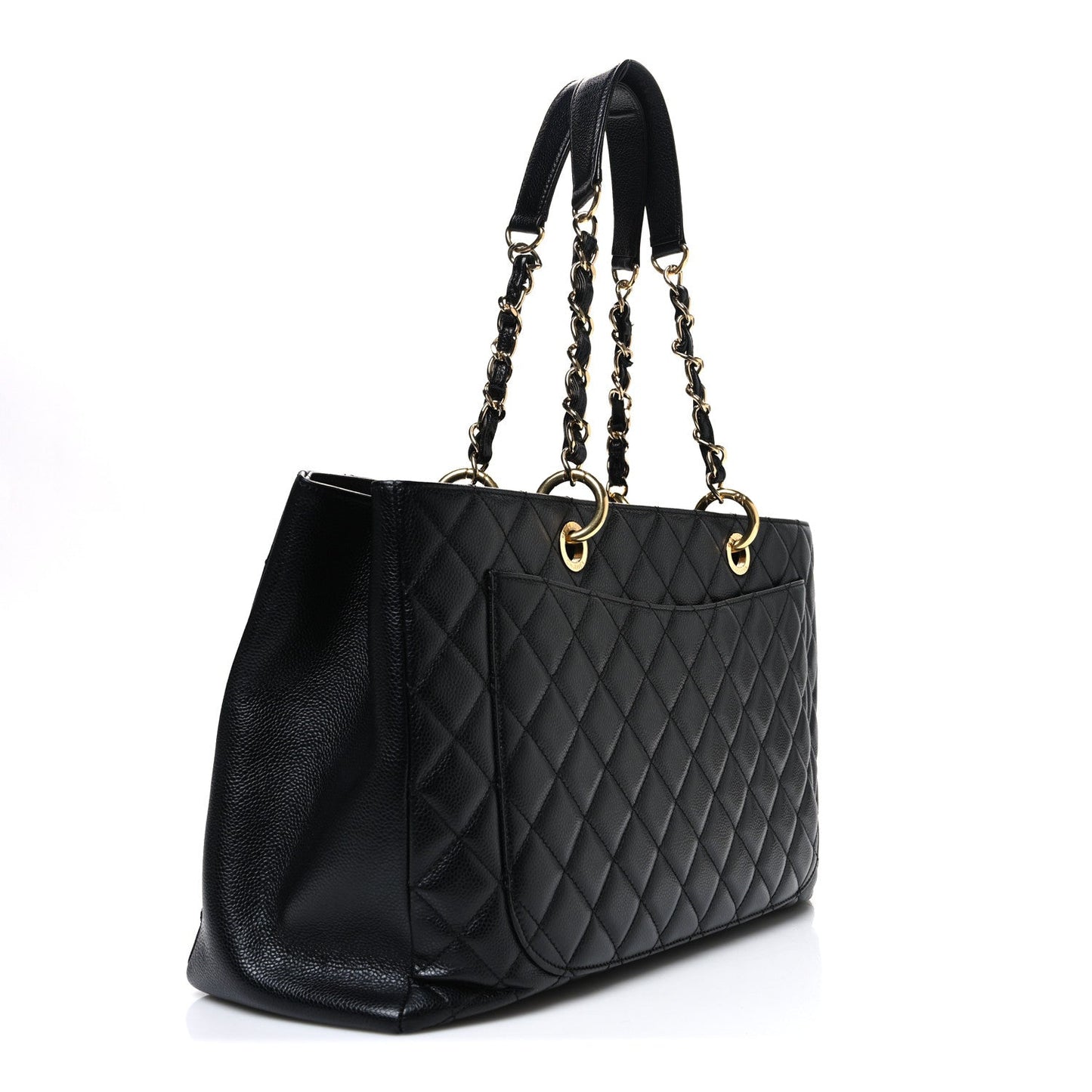 Caviar Quilted XL Grand Shopping Tote GST Black