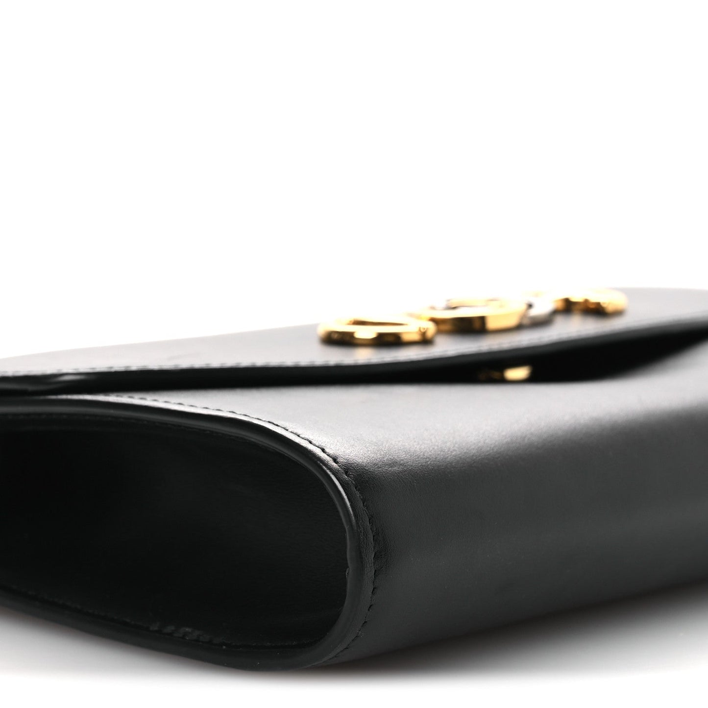 Smooth Calfskin Small Zumi Top Handle Shoulder Bag Black