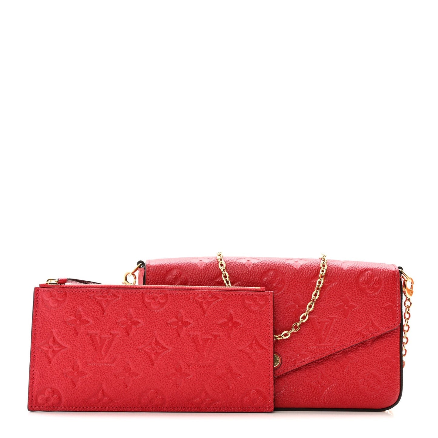 Empreinte Pochette Felicie Chain Wallet Scarlet