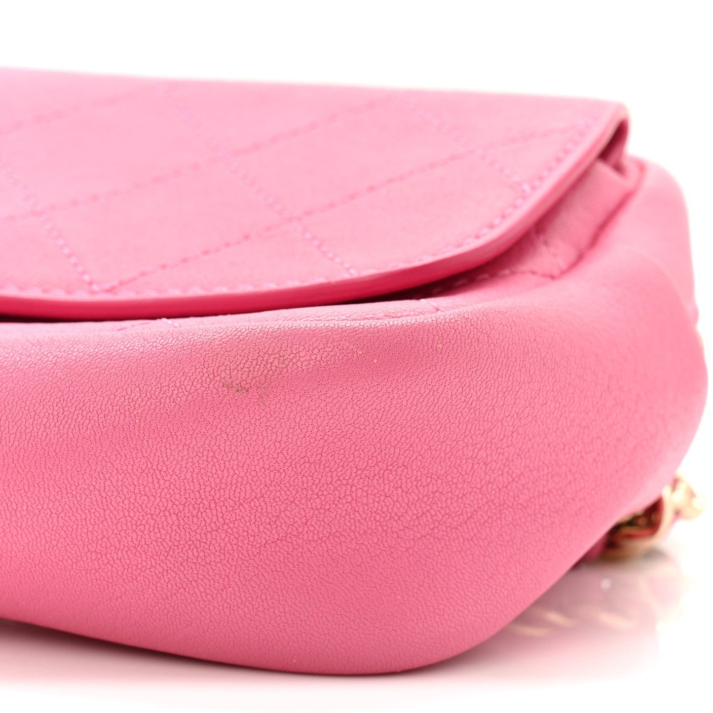 Goatksin Quilted Casual Trip Waist Bag Pink