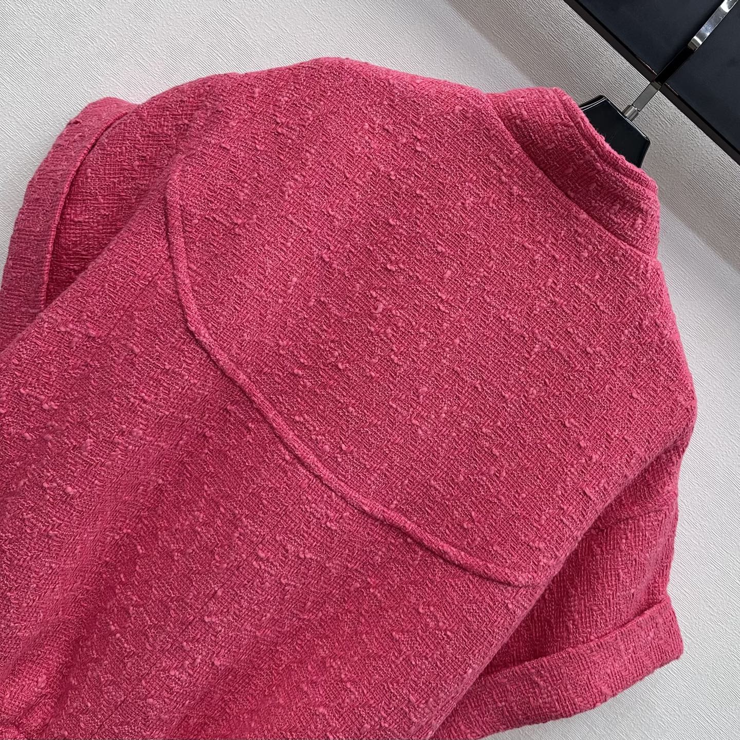 CC Jacket Short-sleeved Fuchsia Pink Cotton 350253