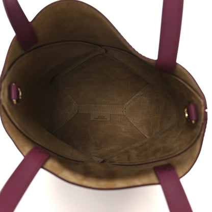 Shiny Calfskin Mini Puzzle Fold Tote Dark Burgundy