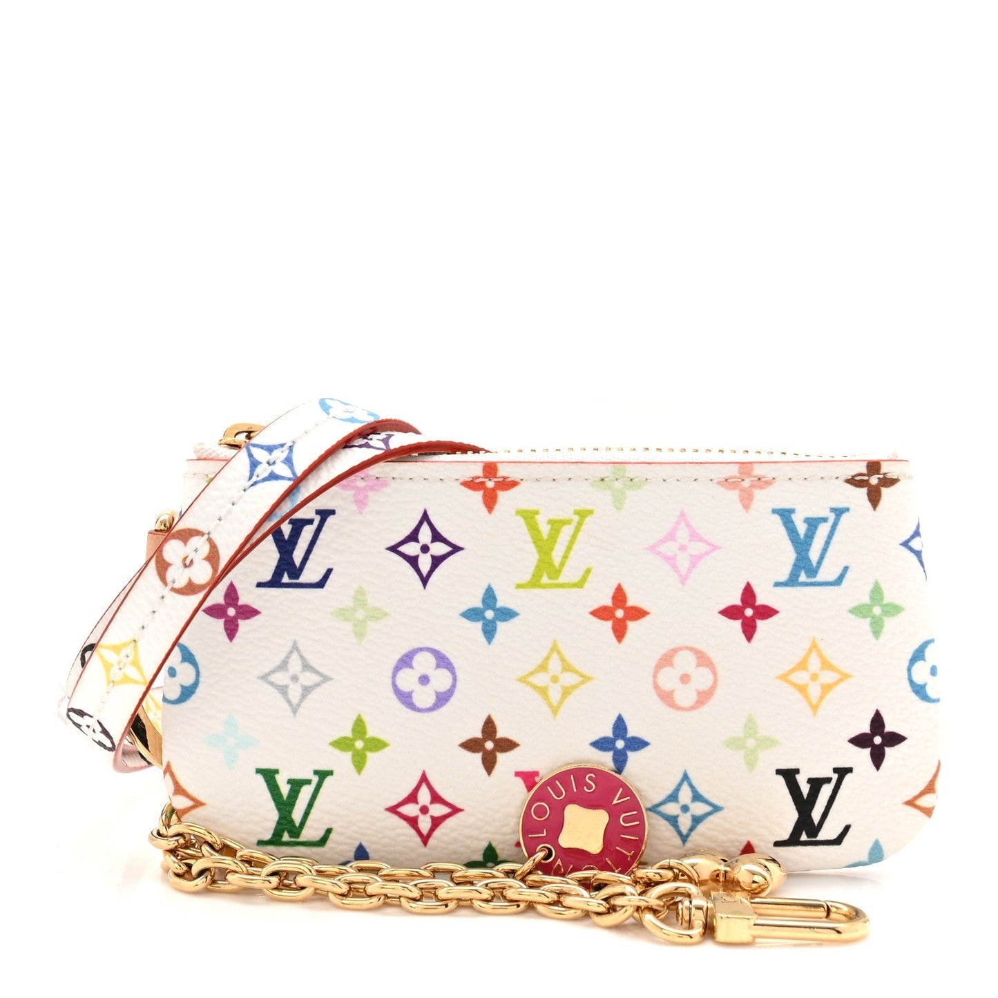 LV X TM Monogram Multicolor Phone Holder White