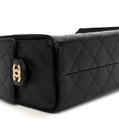 Caviar Quilted Mini Chanel 25 Handbag Black