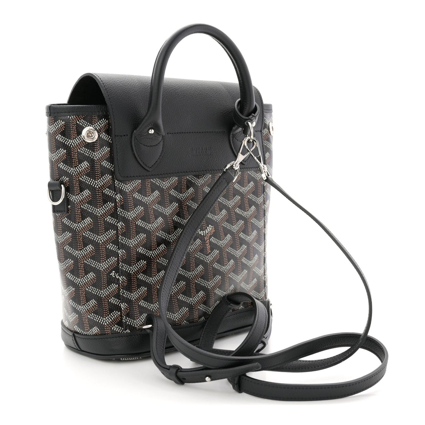 Goyardine Calfskin Mini Alpin Backpack Black