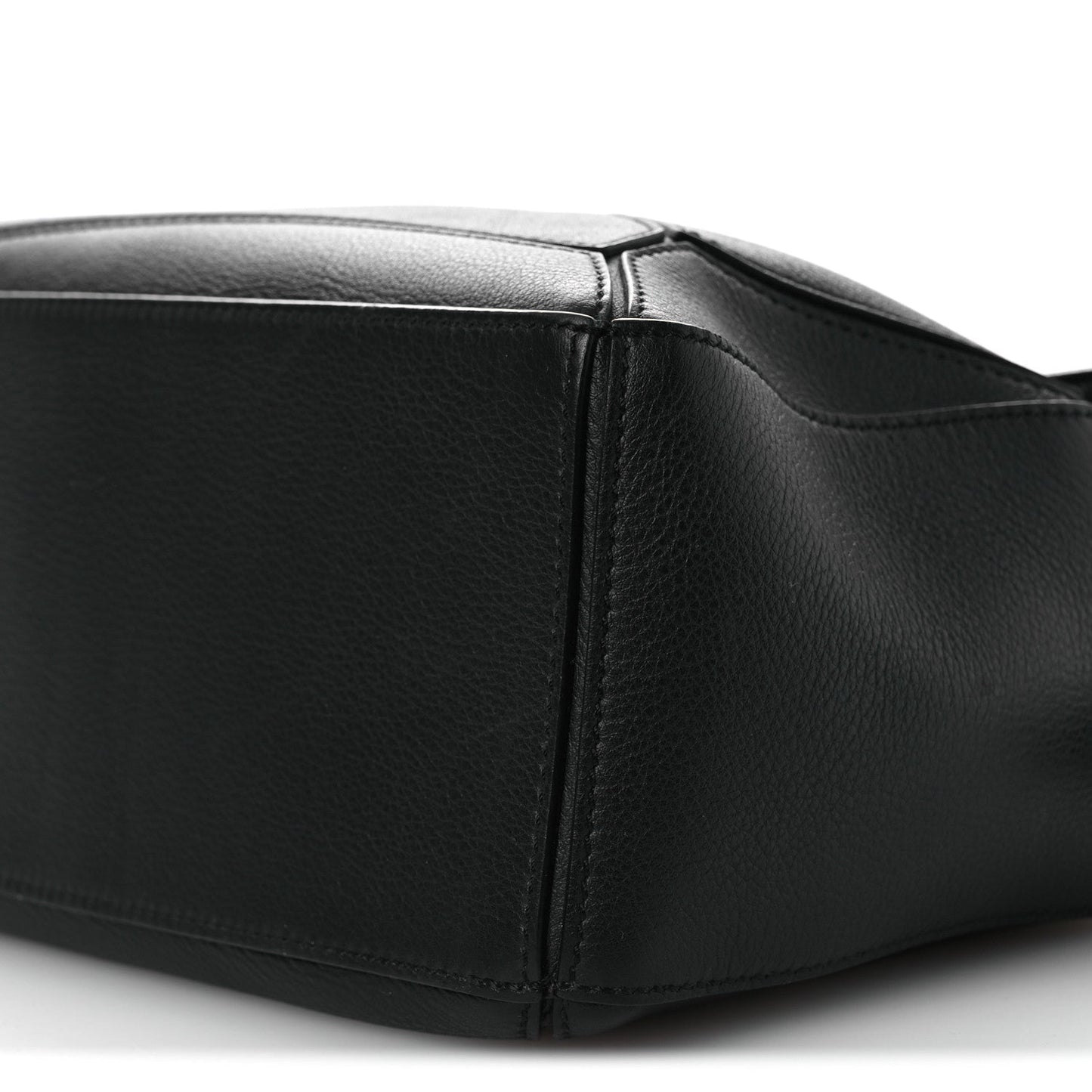 Calfskin Small Puzzle Edge Bag Black