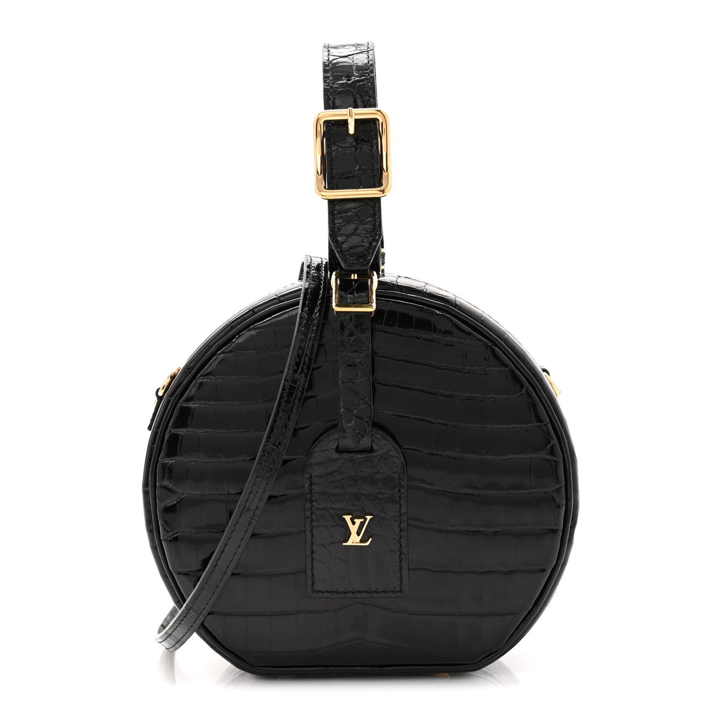 Crocodile Petite Boite Chapeau Black